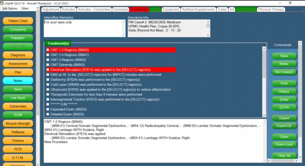 Chiro QuickCharts EHR Software EHR and Practice Management Software