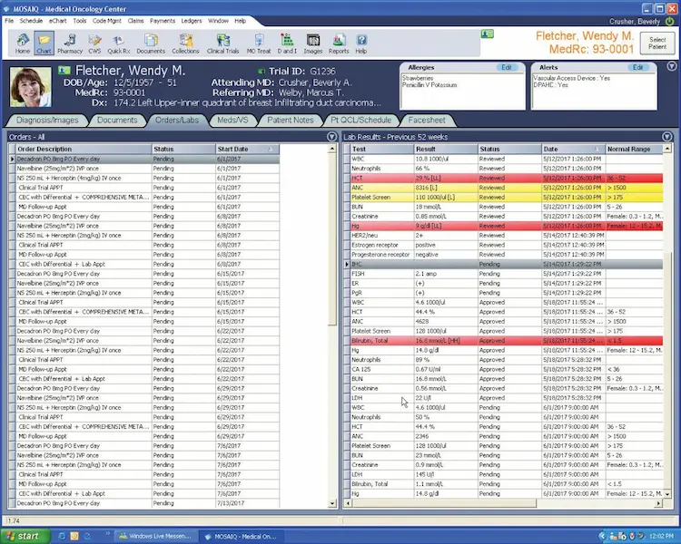 MOSAIQ EMR Software EHR and Practice Management Software