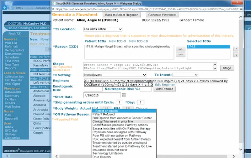 OncoEMR Software EHR and Practice Management Software