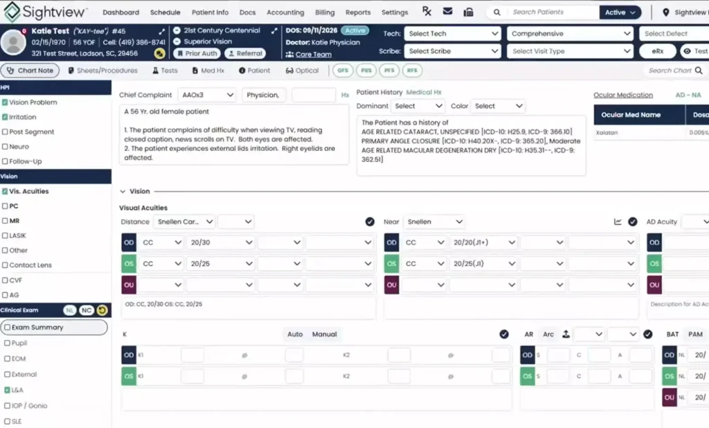 Sightview EMR Software EHR and Practice Management Software